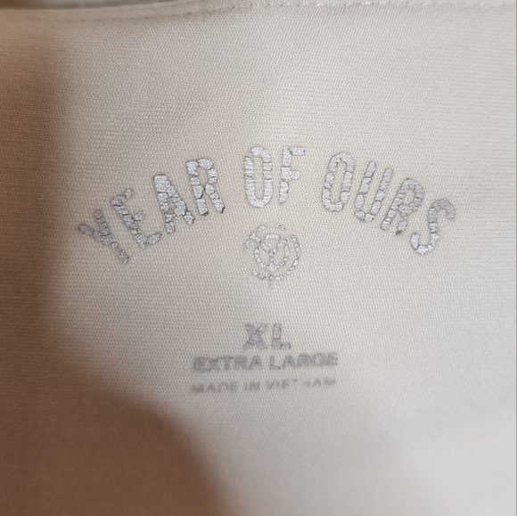 Year Of Ours Bone White Leggings Lace Up Front Ties Size XL Off White Revolve - Picture 3 of 15